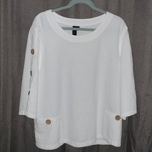 Focus cotton seersucker top